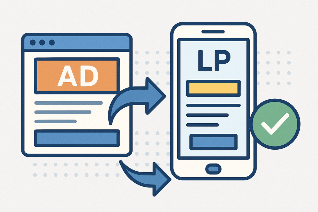 ウェブ広告の遷移先